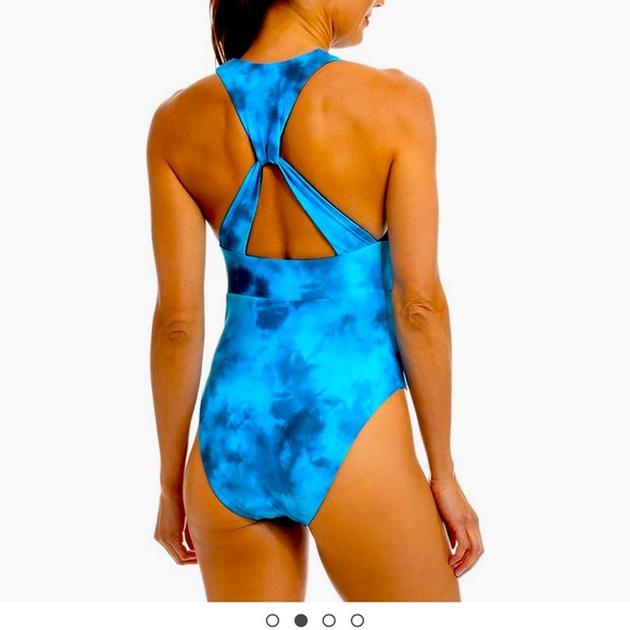 Citrus one piece swimsuit recycled fabric, reversible. Size XS - Picture 2 of 4